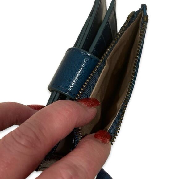 Faux Leather Compact Wallet Billfold Boho Festival Concert Night Out Colorful - Picture 9 of 9